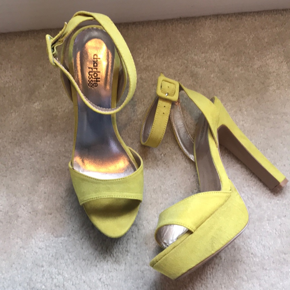 Charlotte Russe Yellow Platform Sandals